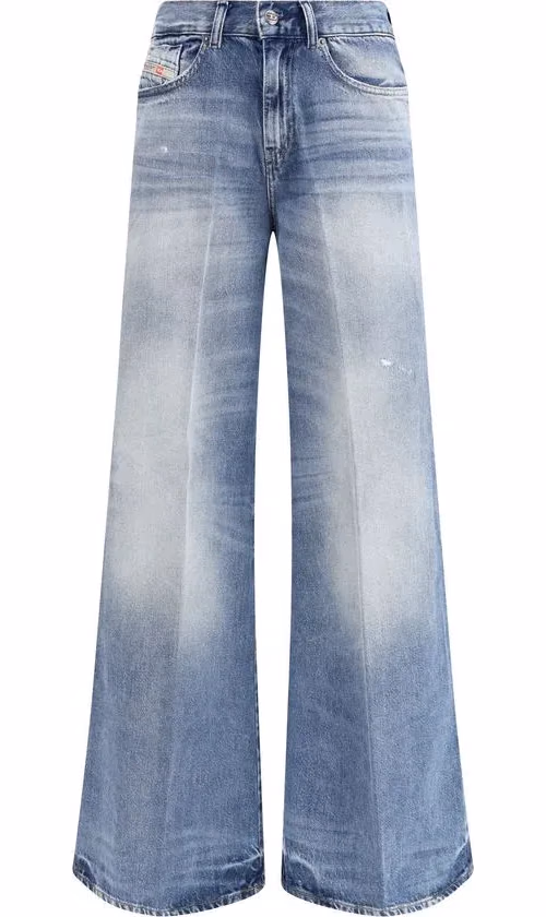Diesel Blue Cotton Bootcut Jeans