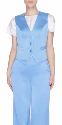 Blue Polyester Waistcoat