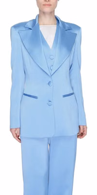 Blue Polyester Blazer