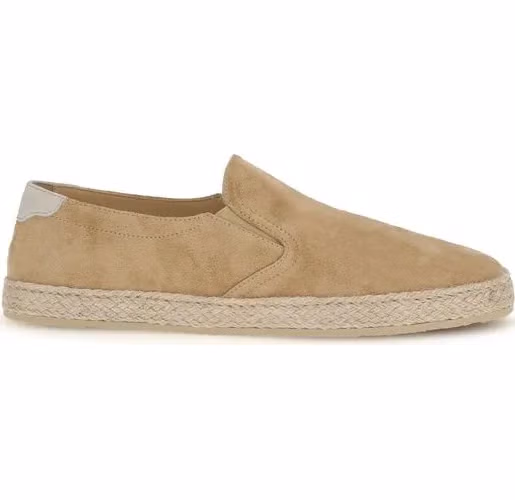 Brunello Cucinelli Beige Calf Leather Bos Taurus Espadrilles