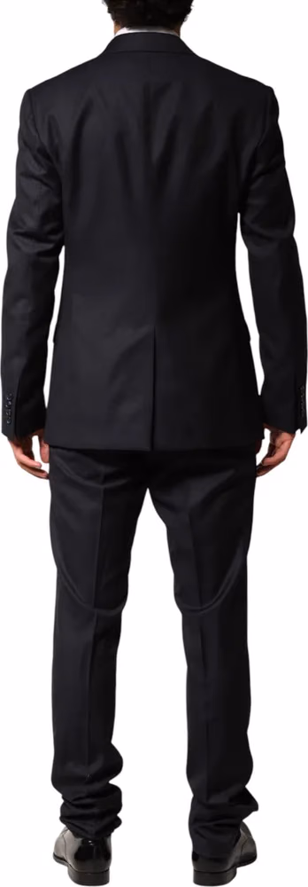 Dolce & Gabbana Dark Blue Wool Single Breasted Men 2 Piece Suit