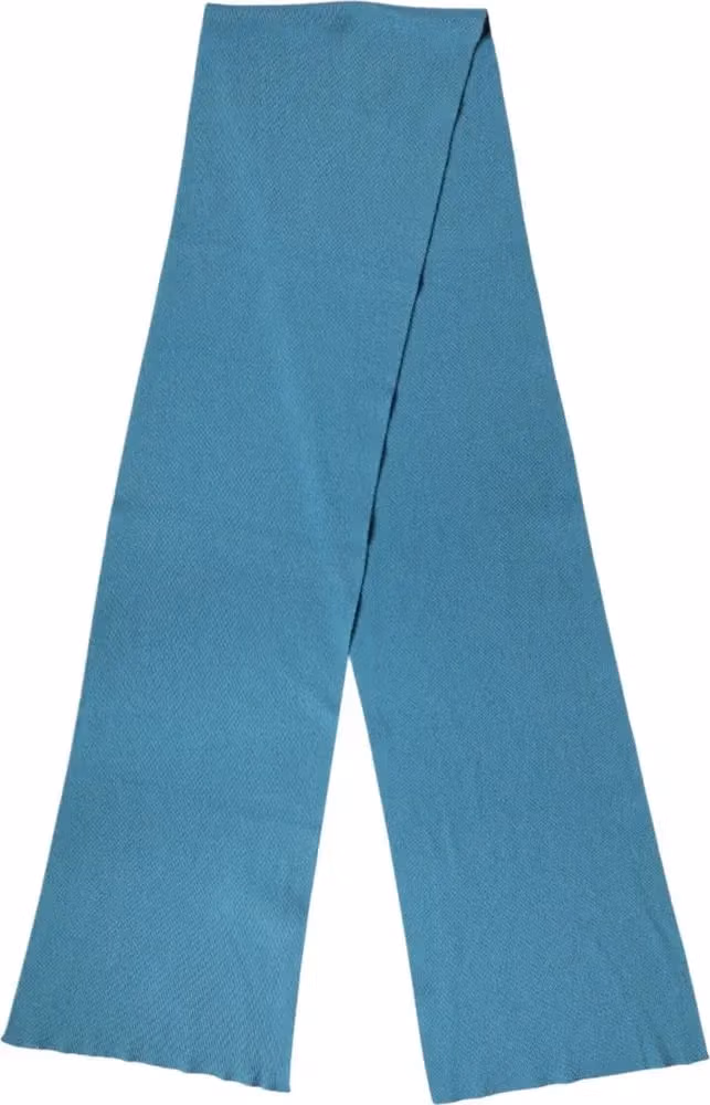 Dolce & Gabbana Blue Cashmere Knit Neck Wrap Shawl Scarf