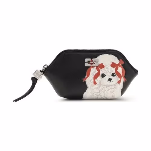Ganni Black Polyester Wallet