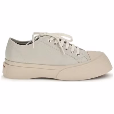 White Calf Leather Bos Taurus Chunky Sneakers