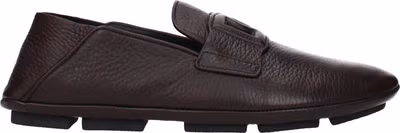 Brown Leather Slip-On Loafers