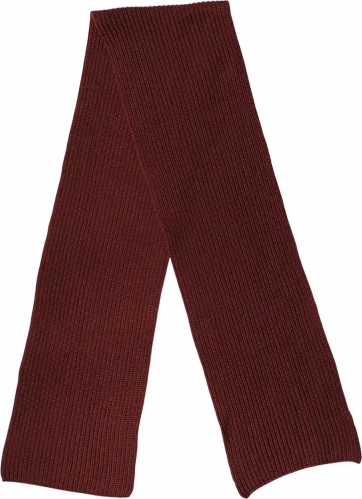 Dolce & Gabbana Maroon Cashmere Knitted NeckWrap Shawl Scarf
