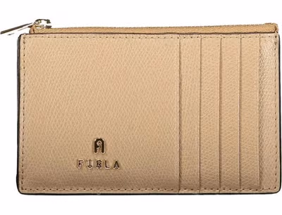 Beige Leather Women Wallet