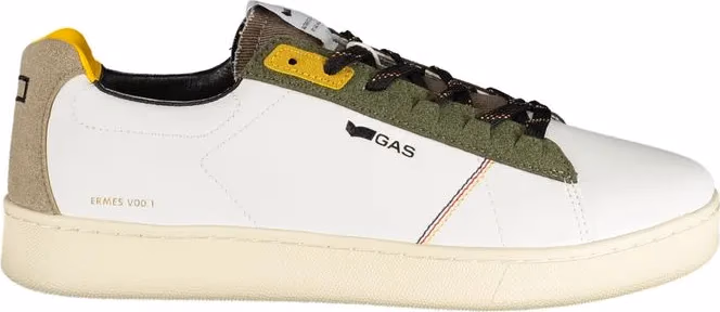Gas White Polyester Men Sneaker