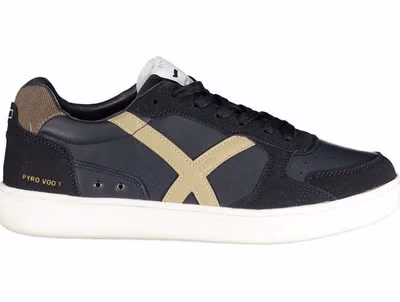 Blue Polyurethane Men Sneaker