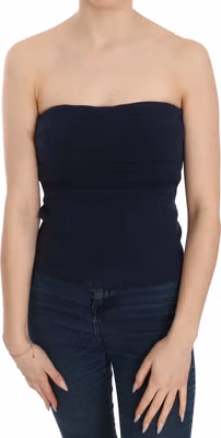 Strapless Zipper Back Tube Top Blouse