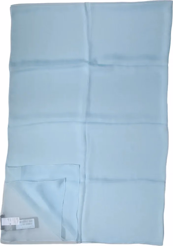 Dolce & Gabbana Light Blue Stole Silk Neck Wrap Shawl Scarf