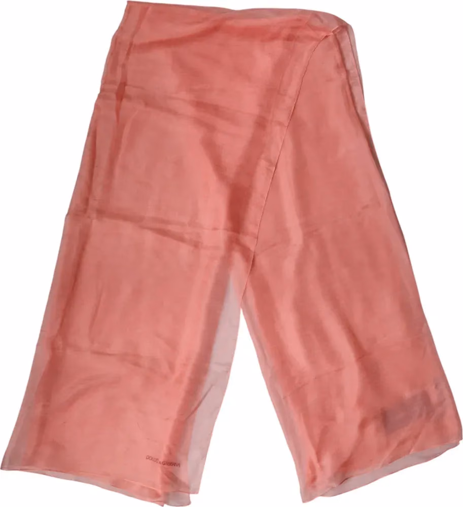 Dolce & Gabbana Light Pink Cashmere Neck Wrap Shawl Scarf