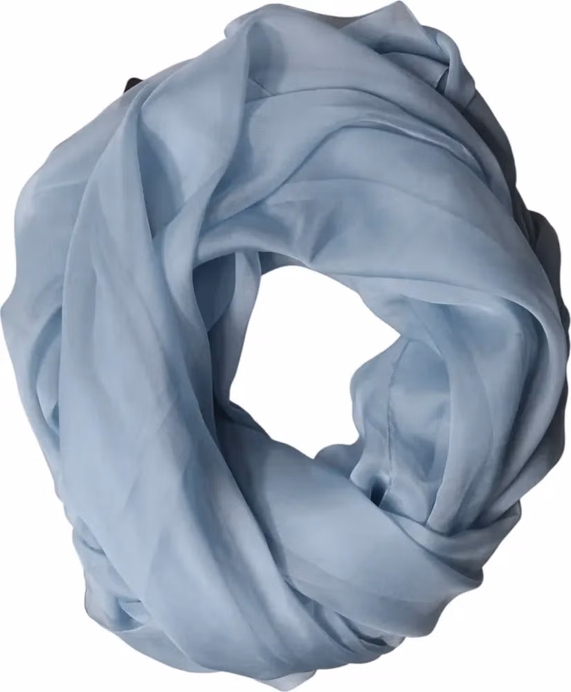 Dolce & Gabbana Light Blue Silk Stole Neck Wrap Shawl 200cm x 130cm Scarf
