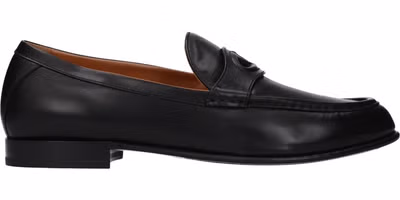 Black Leather Slip-On Loafers
