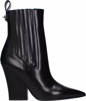 Black Leather Ankle Boots