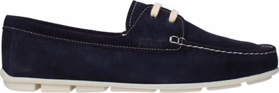 Blue Leather Slip-On Loafers