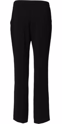 Black High Waist Zip Straight Chino Trouser Pants