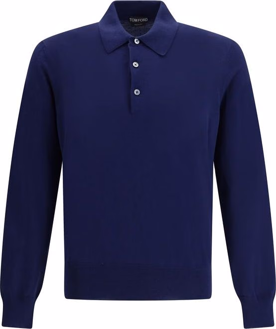 Tom Ford Blue Cotton Polo Shirt