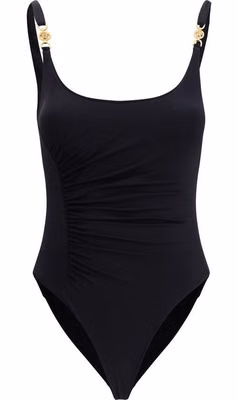 Black Polyamide One-Piece Swimsuit